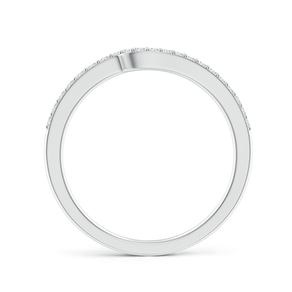 1.2mm GHVS Curved Classic Diamond Half Eternity Wedding Ring in P950 Platinum side 199