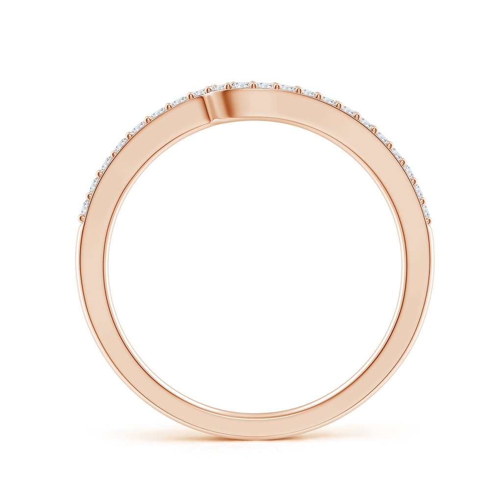 1.2mm GHVS Curved Classic Diamond Half Eternity Wedding Ring in Rose Gold - side 199
