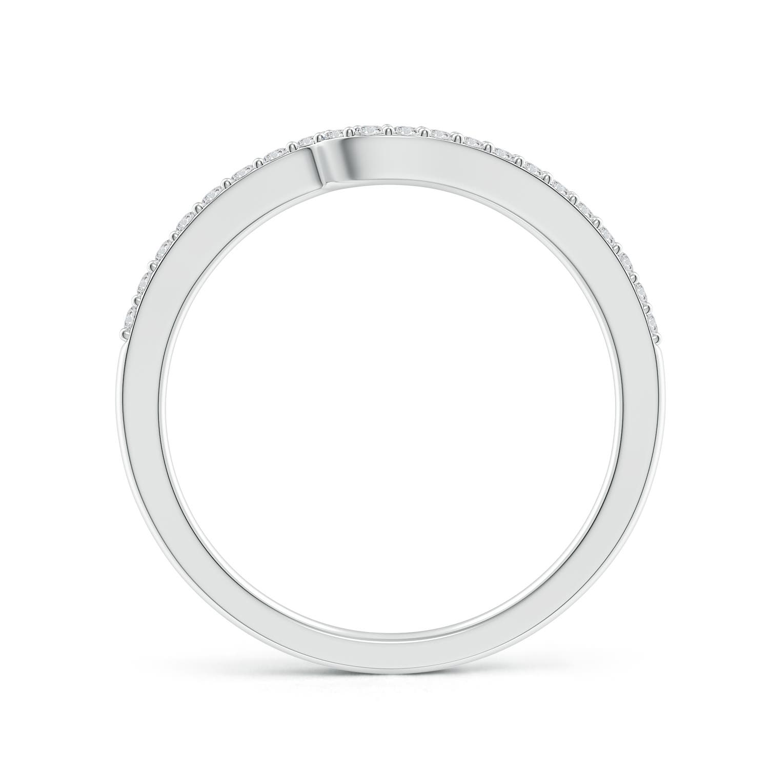 1.2mm HSI2 Curved Classic Diamond Half Eternity Wedding Ring in 18K White Gold