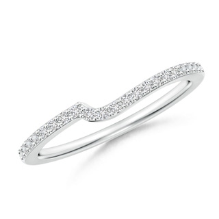 1.2mm HSI2 Curved Classic Diamond Half Eternity Wedding Ring in 9K White Gold