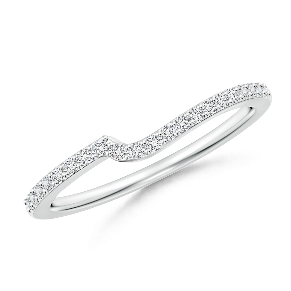 1.2mm HSI2 Curved Classic Diamond Half Eternity Wedding Ring in White Gold 