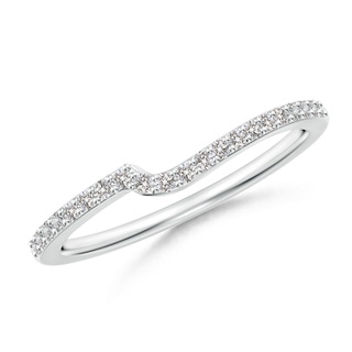 1.2mm II1 Curved Classic Diamond Half Eternity Wedding Ring in P950 Platinum