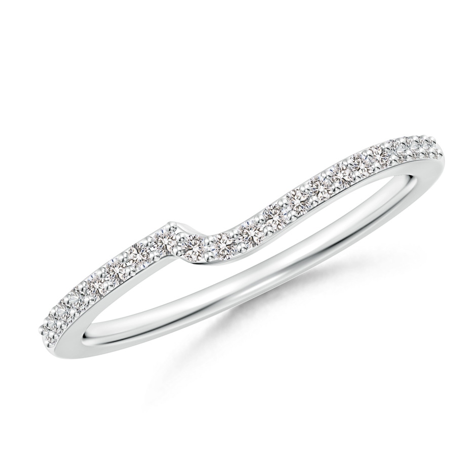 1.2mm II1 Curved Classic Diamond Half Eternity Wedding Ring in White Gold 