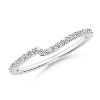 1.2mm JI2 Curved Classic Diamond Half Eternity Wedding Ring in 9K White Gold