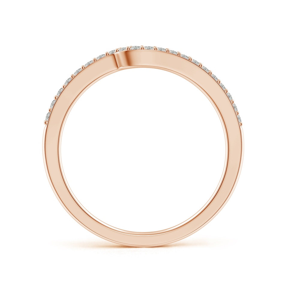 1.2mm JI2 Curved Classic Diamond Half Eternity Wedding Ring in Rose Gold side 199