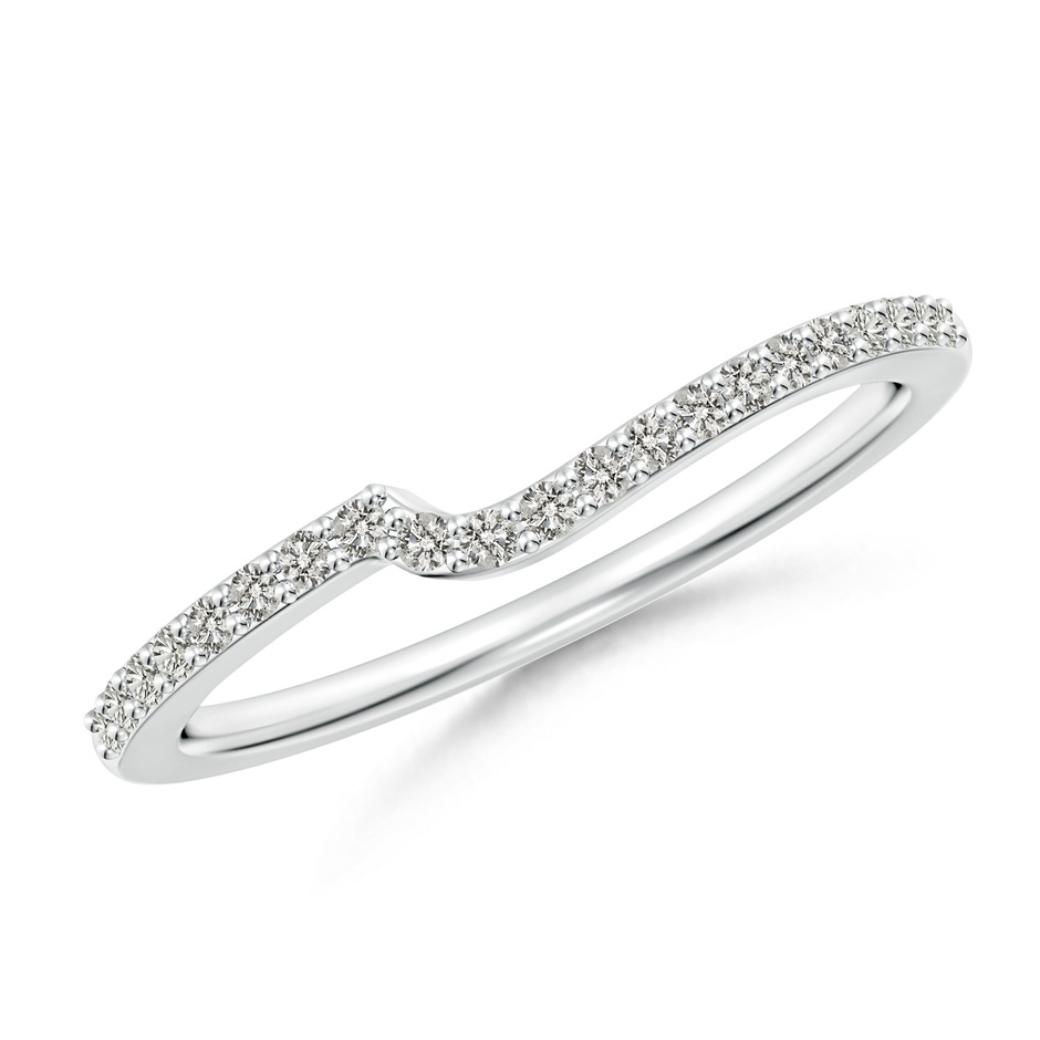 1.2mm JI2 Curved Classic Diamond Half Eternity Wedding Ring in White Gold 