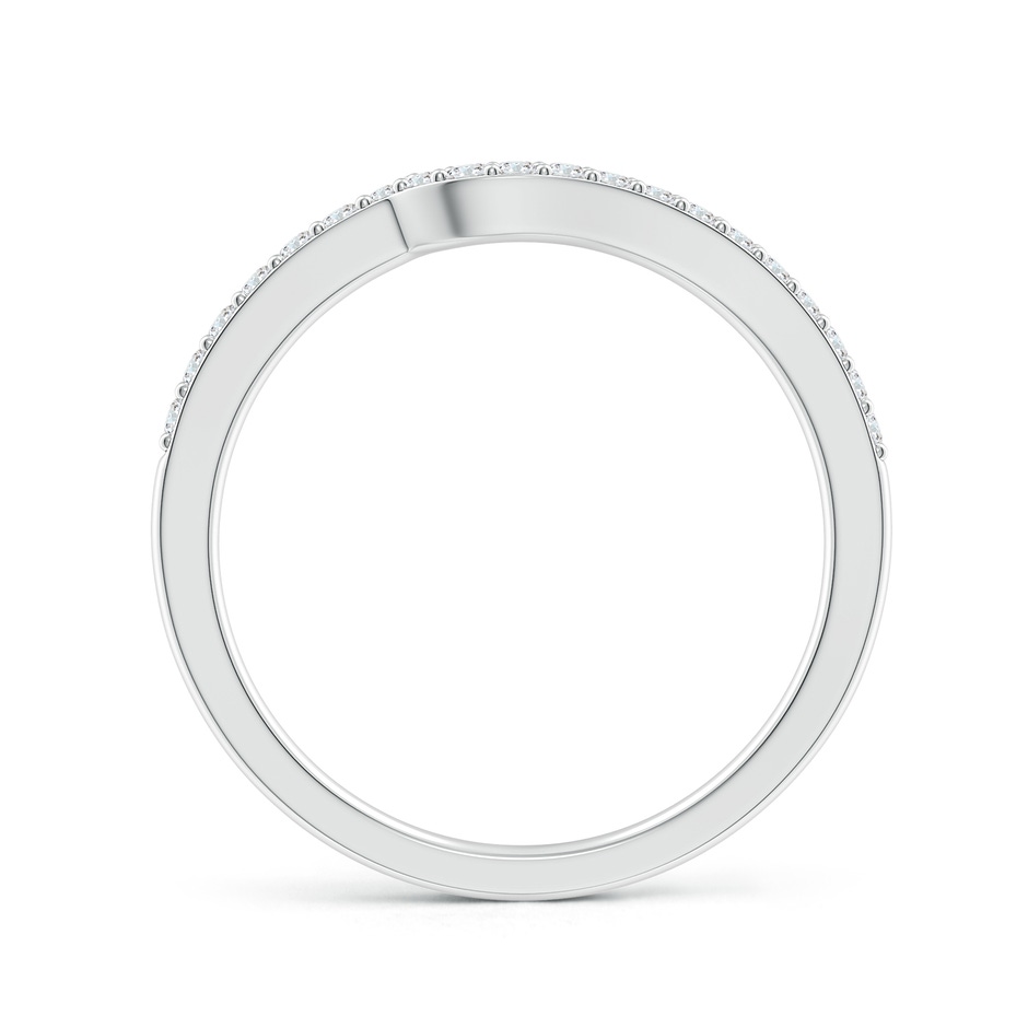 1.3mm GHVS Curved Classic Diamond Half Eternity Wedding Ring in P950 Platinum side 199
