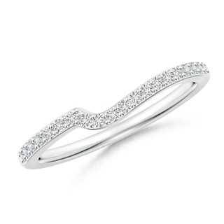 1.3mm HSI2 Curved Classic Diamond Half Eternity Wedding Ring in P950 Platinum