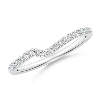1.3mm HSI2 Curved Classic Diamond Half Eternity Wedding Ring in White Gold