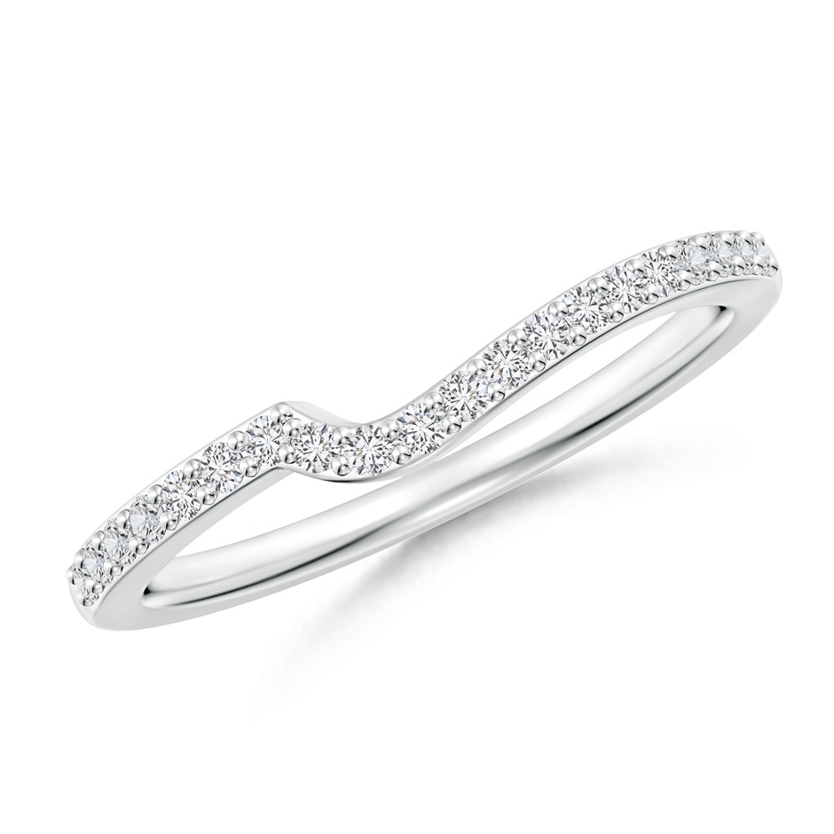 1.3mm HSI2 Curved Classic Diamond Half Eternity Wedding Ring in White Gold 