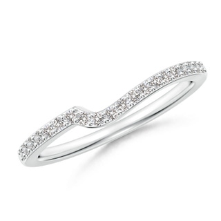 1.3mm II1 Curved Classic Diamond Half Eternity Wedding Ring in P950 Platinum