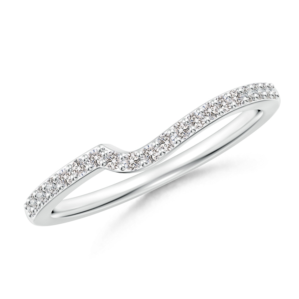1.3mm II1 Curved Classic Diamond Half Eternity Wedding Ring in White Gold