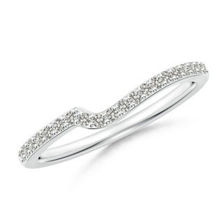 1.3mm JI2 Curved Classic Diamond Half Eternity Wedding Ring in P950 Platinum
