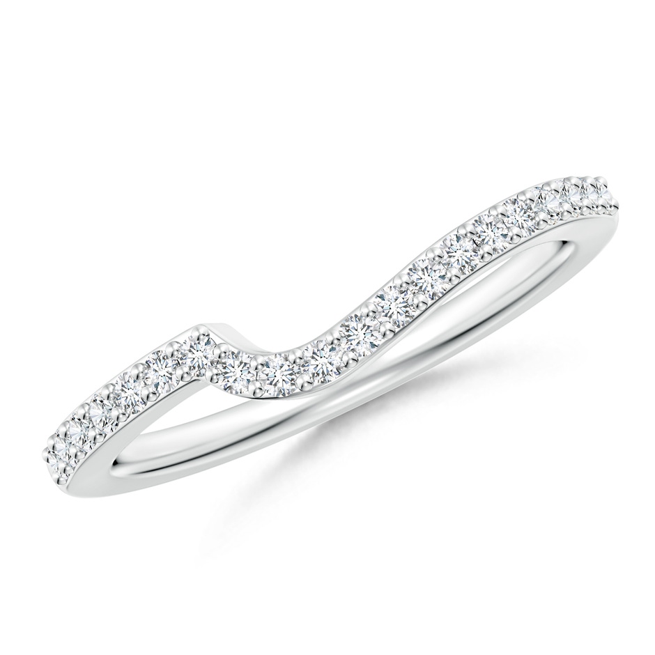 1.4mm GHVS Curved Classic Diamond Half Eternity Wedding Ring in P950 Platinum 