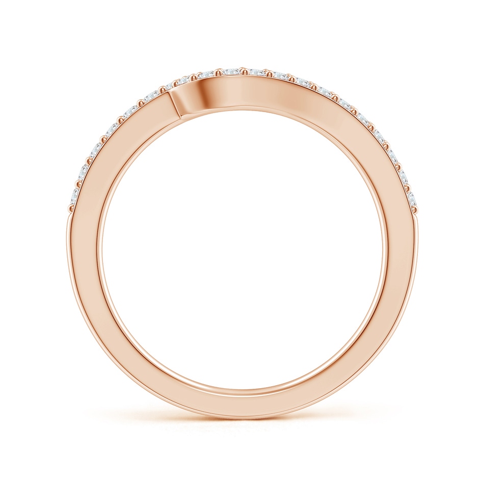 1.4mm GHVS Curved Classic Diamond Half Eternity Wedding Ring in Rose Gold side 199