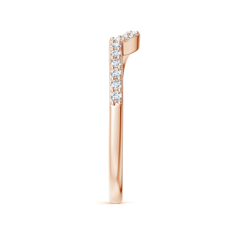 1.4mm GHVS Curved Classic Diamond Half Eternity Wedding Ring in Rose Gold side 299