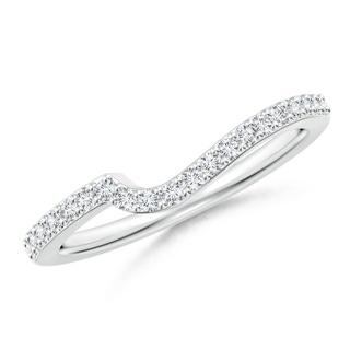 1.4mm GHVS Curved Classic Diamond Half Eternity Wedding Ring in White Gold