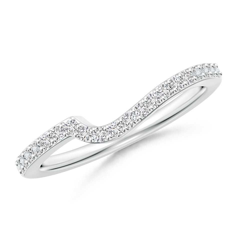 1.4mm HSI2 Curved Classic Diamond Half Eternity Wedding Ring in White Gold 