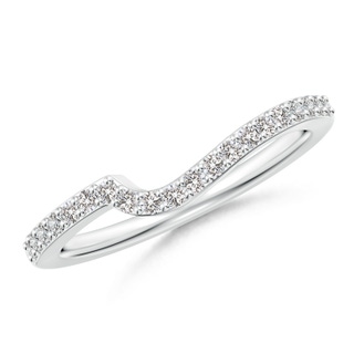 1.4mm II1 Curved Classic Diamond Half Eternity Wedding Ring in P950 Platinum