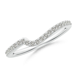 1.4mm JI2 Curved Classic Diamond Half Eternity Wedding Ring in P950 Platinum