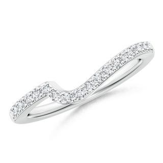 1.5mm GHVS Curved Classic Diamond Half Eternity Wedding Ring in White Gold