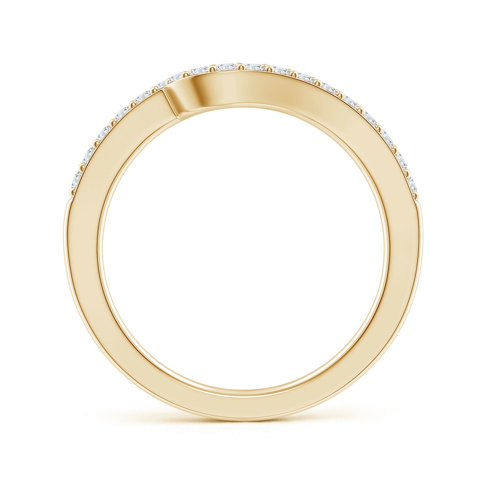 1.5mm GHVS Curved Classic Diamond Half Eternity Wedding Ring in Yellow Gold side 199