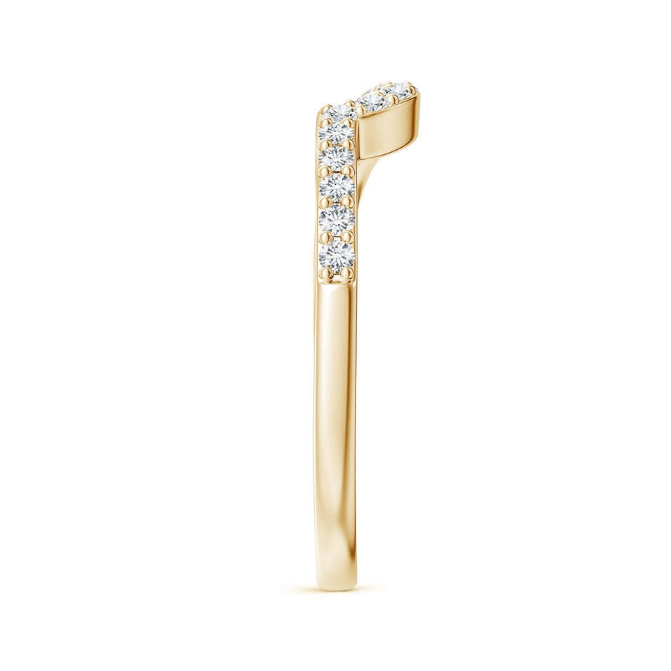 1.5mm GHVS Curved Classic Diamond Half Eternity Wedding Ring in Yellow Gold side 299