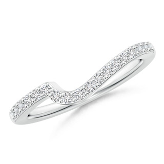 1.5mm HSI2 Curved Classic Diamond Half Eternity Wedding Ring in White Gold