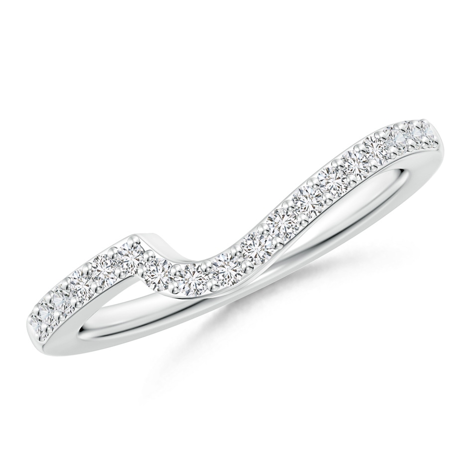 1.5mm HSI2 Curved Classic Diamond Half Eternity Wedding Ring in White Gold 