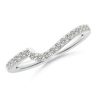 1.5mm JI2 Curved Classic Diamond Half Eternity Wedding Ring in P950 Platinum