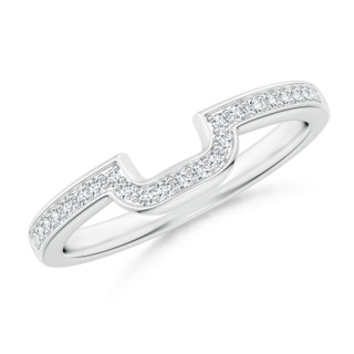 1.1mm GHVS Half Eternity Diamond Curved Comfort Fit Wedding Ring in White Gold