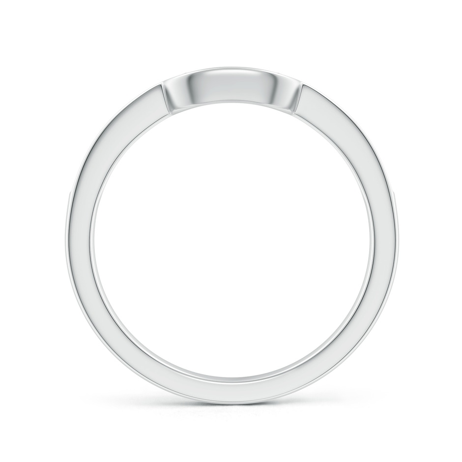 1.1mm GHVS Half Eternity Diamond Curved Comfort Fit Wedding Ring in White Gold side 199