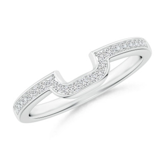 1.1mm HSI2 Half Eternity Diamond Curved Comfort Fit Wedding Ring in White Gold
