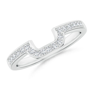 1.3mm GHVS Half Eternity Diamond Curved Comfort Fit Wedding Ring in P950 Platinum