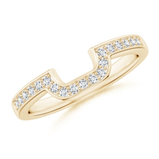 1.3mm GHVS Half Eternity Diamond Curved Comfort Fit Wedding Ring in Yellow Gold