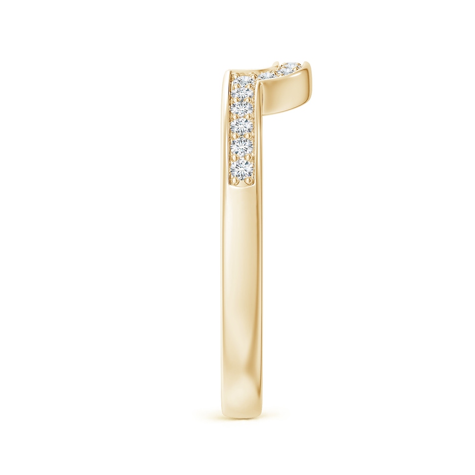 1.3mm GHVS Half Eternity Diamond Curved Comfort Fit Wedding Ring in Yellow Gold side 299