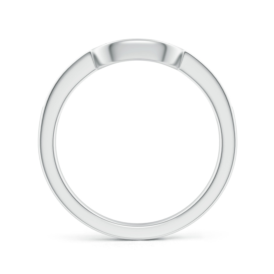 1.3mm HSI2 Half Eternity Diamond Curved Comfort Fit Wedding Ring in White Gold side 199
