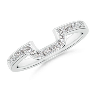 1.3mm II1 Half Eternity Diamond Curved Comfort Fit Wedding Ring in White Gold
