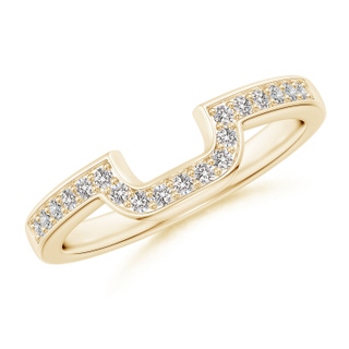 1.3mm II1 Half Eternity Diamond Curved Comfort Fit Wedding Ring in Yellow Gold