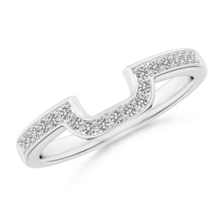 1.3mm JI2 Half Eternity Diamond Curved Comfort Fit Wedding Ring in 10K White Gold