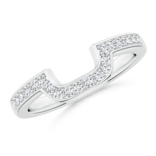 1.4mm GHVS Half Eternity Diamond Curved Comfort Fit Wedding Ring in P950 Platinum