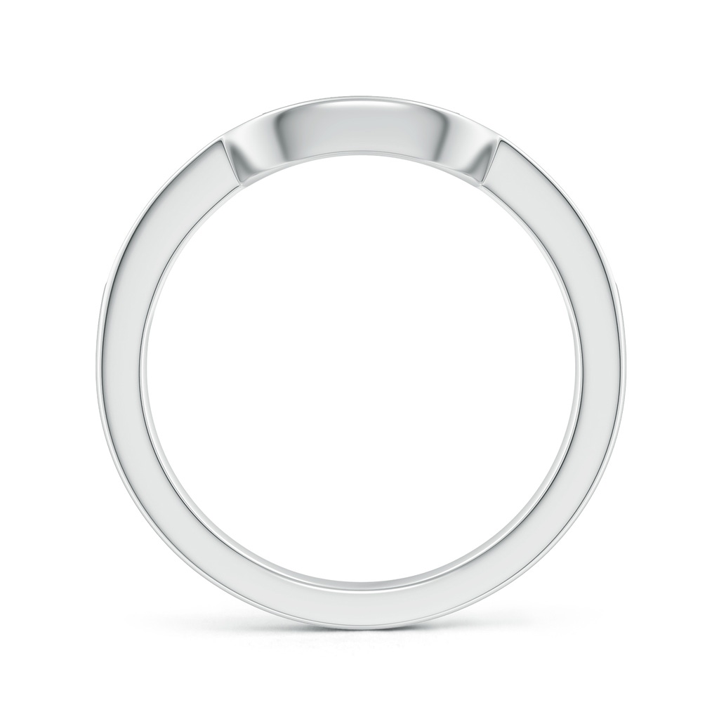 1.4mm HSI2 Half Eternity Diamond Curved Comfort Fit Wedding Ring in White Gold - side 199