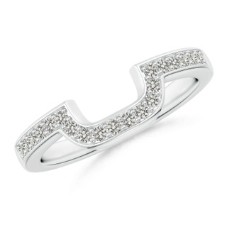 1.4mm JI2 Half Eternity Diamond Curved Comfort Fit Wedding Ring in 9K White Gold