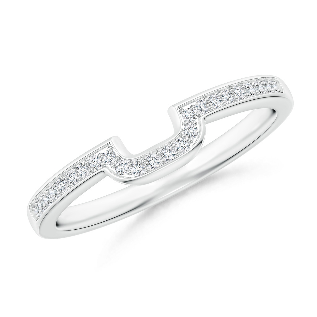 1mm GHVS Half Eternity Diamond Curved Comfort Fit Wedding Ring in P950 Platinum