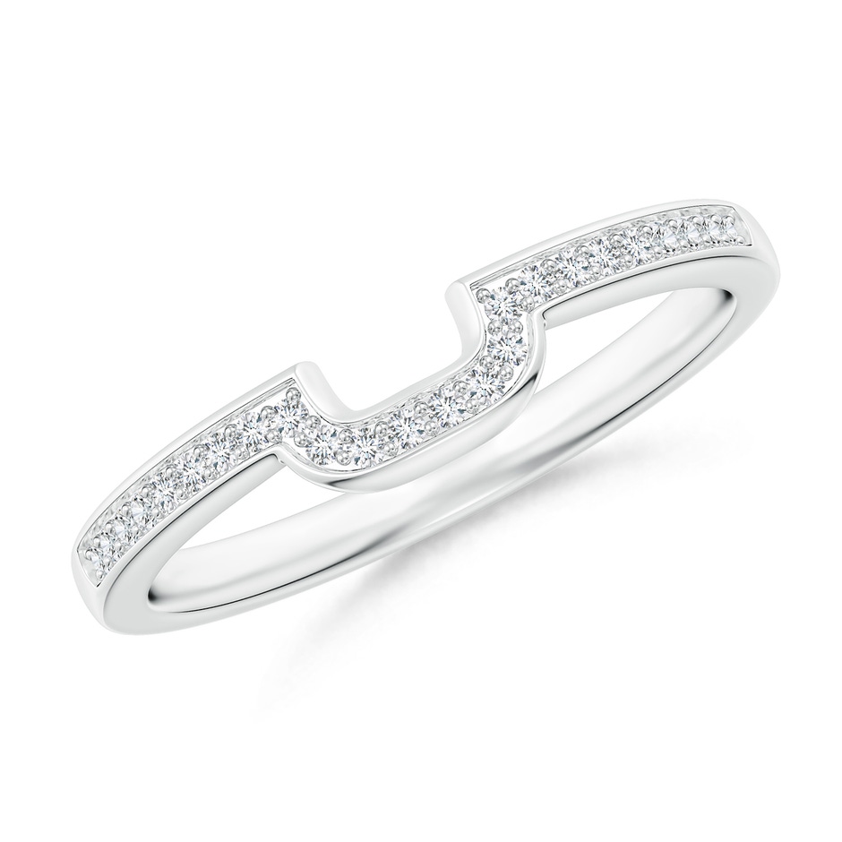 1mm GHVS Half Eternity Diamond Curved Comfort Fit Wedding Ring in White Gold 