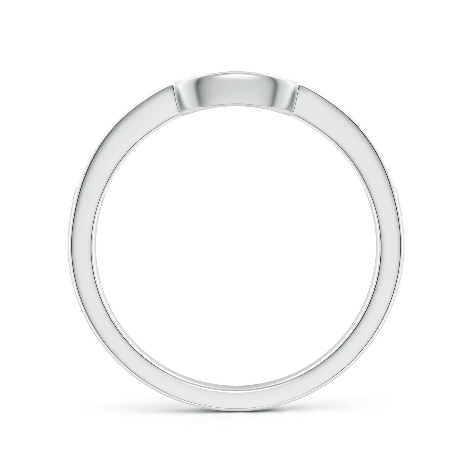 1mm HSI2 Half Eternity Diamond Curved Comfort Fit Wedding Ring in 18K White Gold