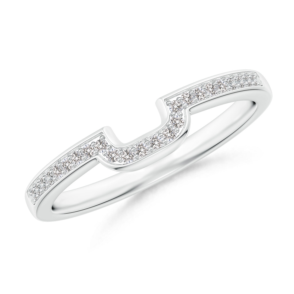 1mm II1 Half Eternity Diamond Curved Comfort Fit Wedding Ring in White Gold