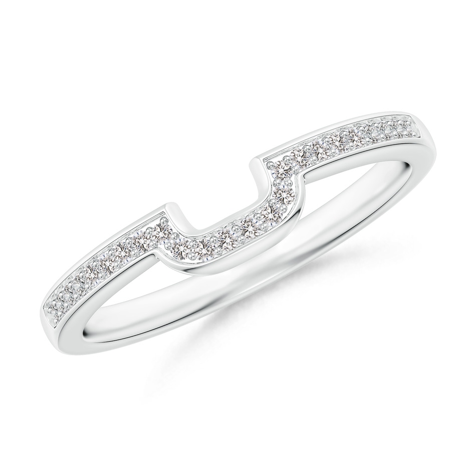 1mm II1 Half Eternity Diamond Curved Comfort Fit Wedding Ring in White Gold 