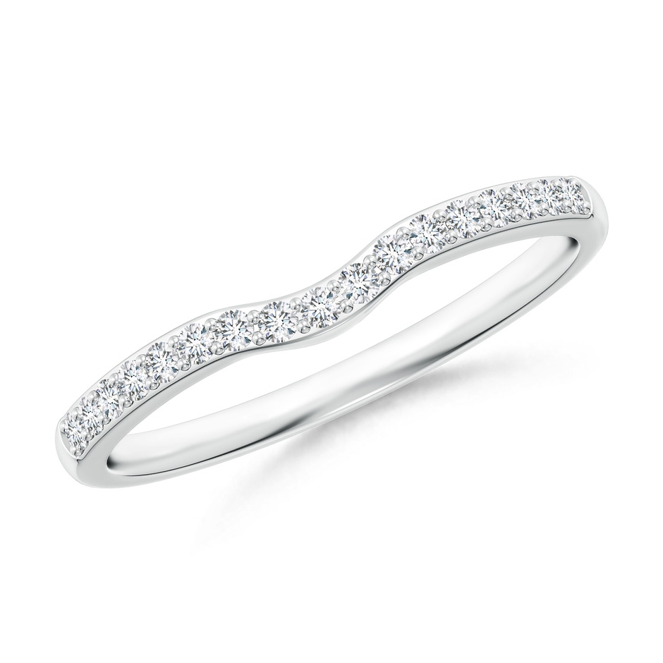 1.3mm GHVS Classic Diamond Half Eternity Contoured Wedding Ring in P950 Platinum 