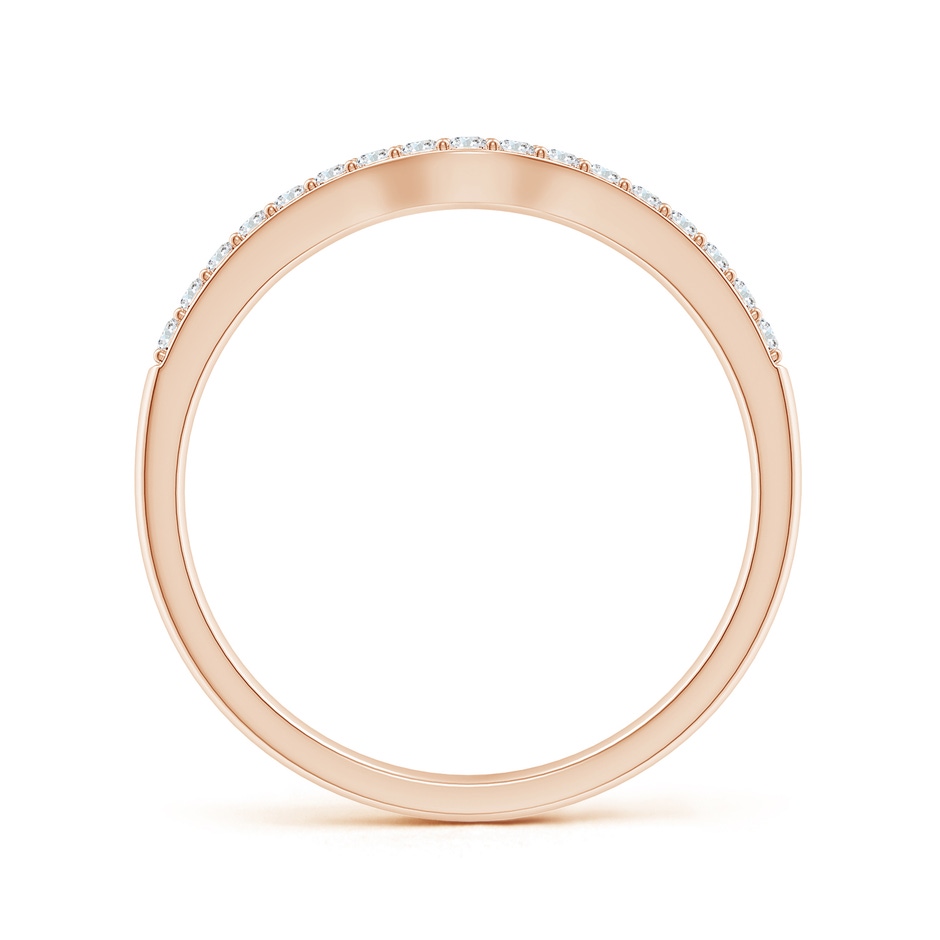 1.3mm GHVS Classic Diamond Half Eternity Contoured Wedding Ring in Rose Gold side 199